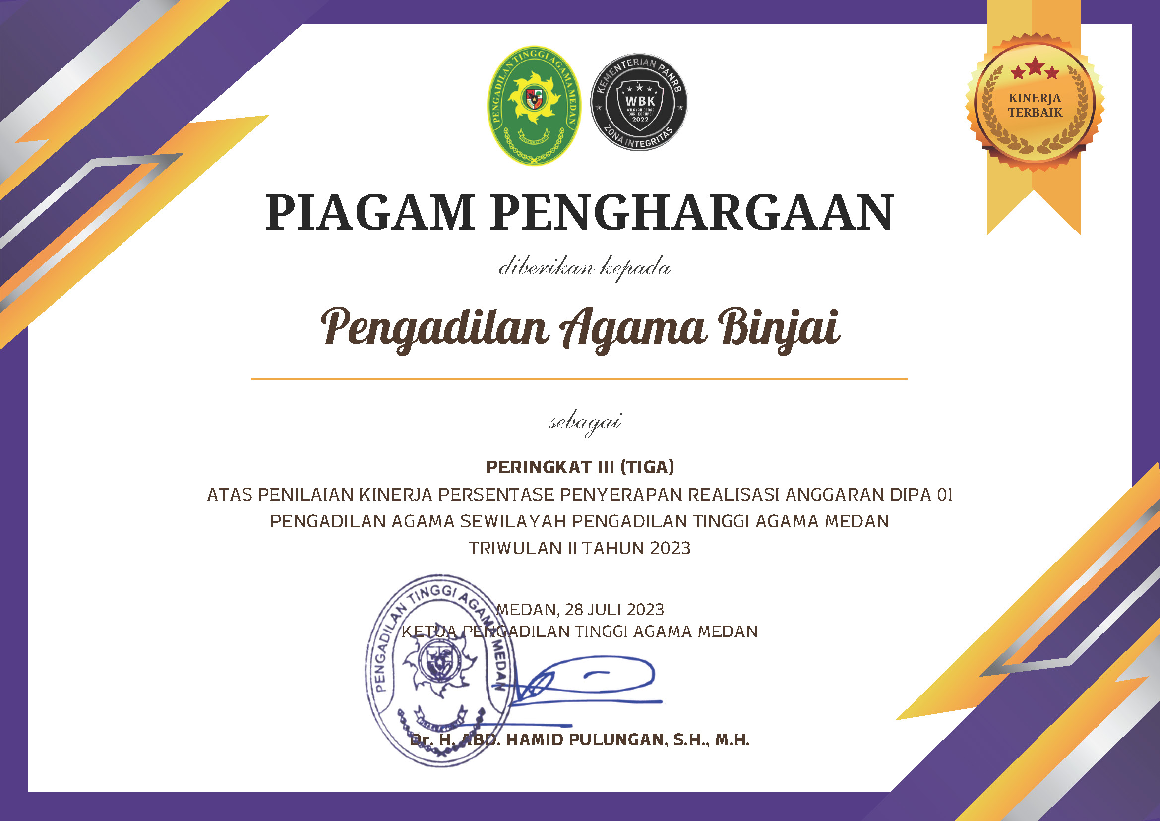 Piagam DIPA01 2023 TW2