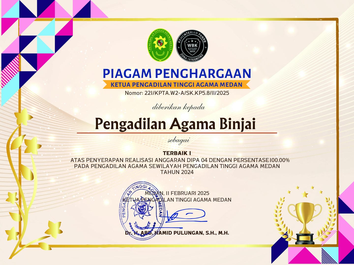 REALISASI DIPA 04 PA BINJAI TERBAIK I compressed